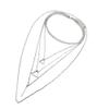 Anglacesmade Bohemia Layered Choker Necklace Silver Triangle Necklace Bar Necklace Geometric Necklace Bohemian Jewelry for Women and Girls view 4