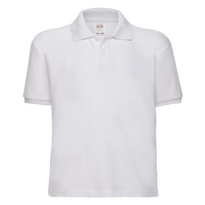 Fruit of the Loom Childrens/Kids Big Girls 65/35 Pique Polo Shirt (Pack of 2) (12-13) (White)