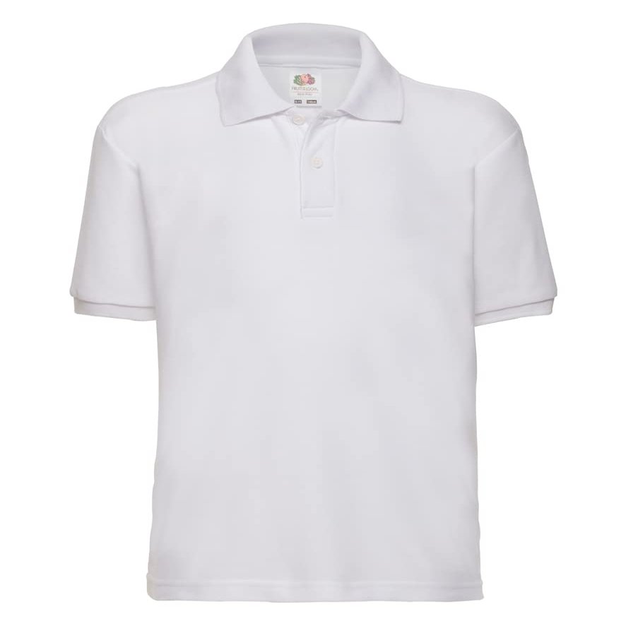 Fruit of the Loom Childrens/Kids Big Girls 65/35 Pique Polo Shirt (Pack of 2) (12-13) (White)