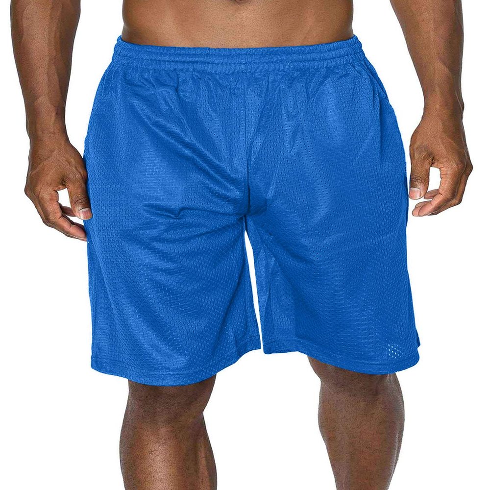 NE PEOPLE Mens Solid Comfy Regular Fit Plain Mesh/Heavy Mesh Basketball Gym Shorts Short Pants S-7XL