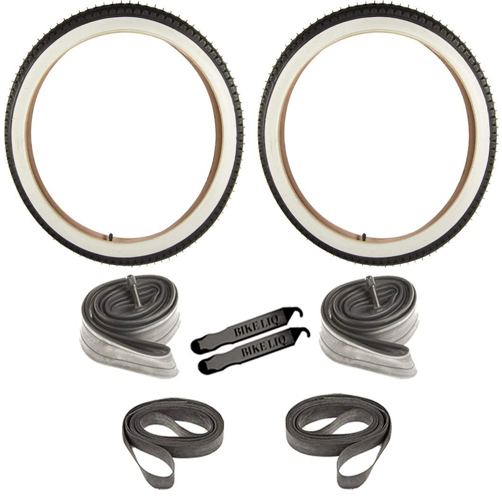 Cruiser Tire Urban Beach Street Wire Bead Durable Bike Tire 24 x 2.125 CST 241 (White Wall)
