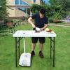 ReunionG Fish Cleaning Table, Folding Camping Cutting Table w/ Sink & Faucet, Portable Outdoor Fish Cleaning Station for Garden, Picnic and RV view 2