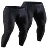 DEVOPS 2 Pack Men's Compression Pants Athletic Leggings (Medium, Black/Black) view 1