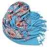 Urban CoCo Women's Embroidered Oversize Tassel Shawl Scarf Wraps for Women (Blue) view 2