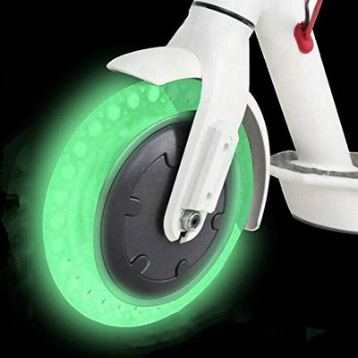 Chuancheng Fluorescent Tire for Xiaomi Mijia M365, 8.5inch Solid Wheels for Electric Scooter Tubeless Solid Tire Replacement Outer Cover Tire 8 1/22 Escooter Tire