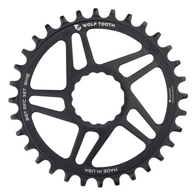 Wolf Tooth Direct Mount Mountain Bike Chainrings for Race Face Cinch for Shimano 12spd Hyperglide+ Chain (34 Tooth, Drop-Stop ST, Boost, MTB)