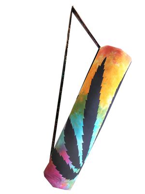 INDIAN CRAFT CASTLE ICC Yoga Mat Bag Carrier Full-Zip Exercise Yoga Mat Carry Bag for Women Men with Multi-Functional Storage Pockets and Adjustable Shoulder Strap 26X6 Inches (Multi Leaf)