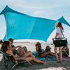 Neso Gigante Portable Beach Tent Sun Shelter - Lightweight Beach Shade Canopy - Easy Setup for Family Outings - Patented Reinforced Corners - UPF 50+ - 8ft Tall, 11 x 11ft - Save The Whales view 1