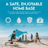 Neso Gigante Portable Beach Tent Sun Shelter - Lightweight Beach Shade Canopy - Easy Setup for Family Outings - Patented Reinforced Corners - UPF 50+ - 8ft Tall, 11 x 11ft - Save The Whales view 3