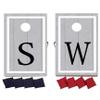 VictoryStore Custom Wedding Bag Toss Game  Custom Wedding Cornhole - Gray Monogram view 1