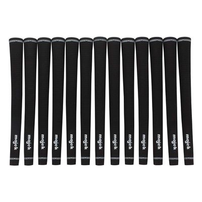 Majek Jumbo Size Tour Pro Black Golf Grips and Grip Kit + Utility Hook Blade (13 grips, tape, clamp, removal hook blade, instructions)