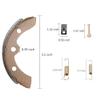 10L0L Golf Cart Brake Shoes for Club Car DS 1995-up, Precedent 2004-up, EZGO 1986.5-1995, Yamaha G1 G2 G8 G9, OEM# 101823201 1011463 23364G1 27249G01 view 3
