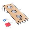 HEY! PLAY! 2-in-1 Washers Game and Bean Bag Toss Set - Indoor or Outdoor Classic Wooden Team Backyard and Tailgate Party Games for Kids and Adults view 2