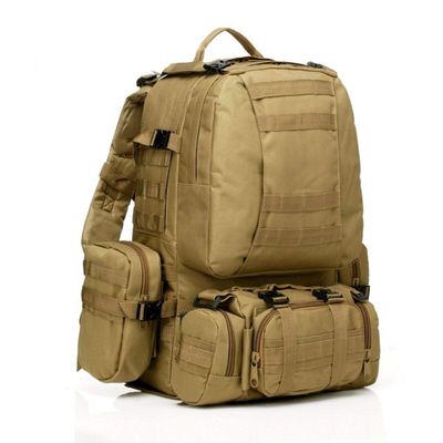 Suoki Tactical Backpack 60L with Built-up 3 MOLLE Bags Rucksacks 5 Day Assault Pack Bug Out Bag for Hunting Trekking Travelling