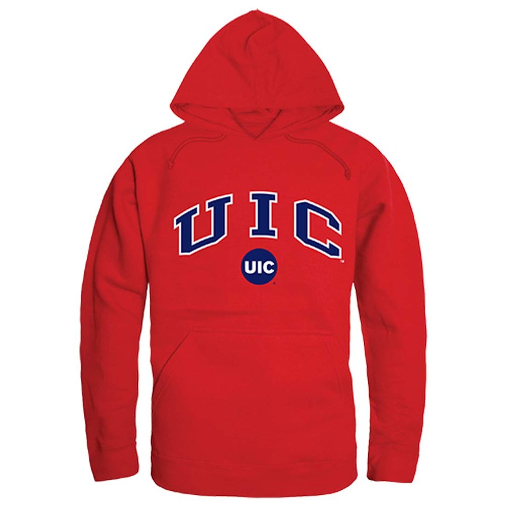 UIC University of Illinois at Chicago NCAA Campus Pullover Hoodie - Large, Red