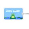 Kids Labels Durable Large Luggage & Bag Tag Frog Design view 1