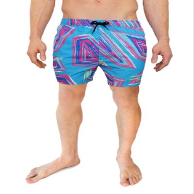 Cabana Bro Men's Swim Short - The Bass Drops 80s Retro Swim Trunk, Extra Large