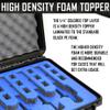 5 Pistol 18 Magazine DORO Gun Case with Blue Custom Foam Insert - Waterproof, Heavy Duty - Tactical Firearms and Ammunition Holder, 18 x 14 x 7-Inches view 2
