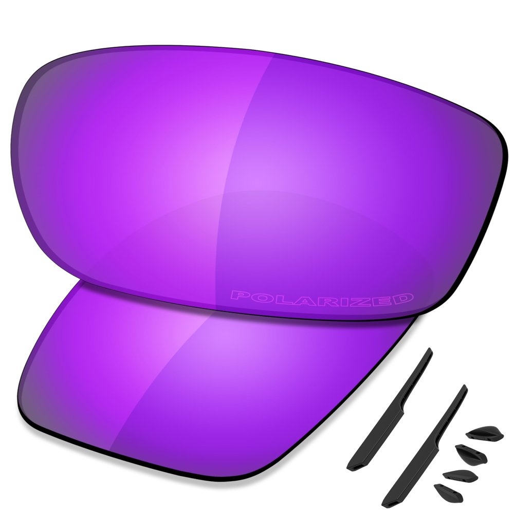SAUCER Premium Replacement Lenses & Rubber Kits for Oakley Valve New 2014 OO9236 | Valve New 2014 Low Bridge Fit OO9243 Sunglasses High Defense - Violet Purple Polarized