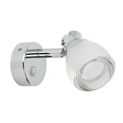 JZ 12V Aluminum Bella LED Reading Light with Backlight/Rocker Switch Marine Boat RV