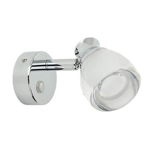 JZ 12V Aluminum Bella LED Reading Light with Backlight/Rocker Switch Marine Boat RV