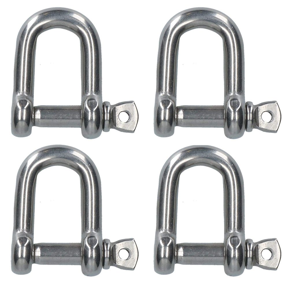AB Tools 4 Pack 8mm Stainless Steel Dee Shackle Marine Grade 316 DK42