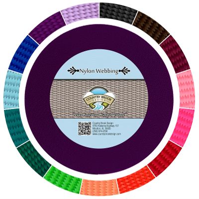 Country Brook Design - 1 Inch Purple Super Heavy Nylon Webbing, 20 Yards