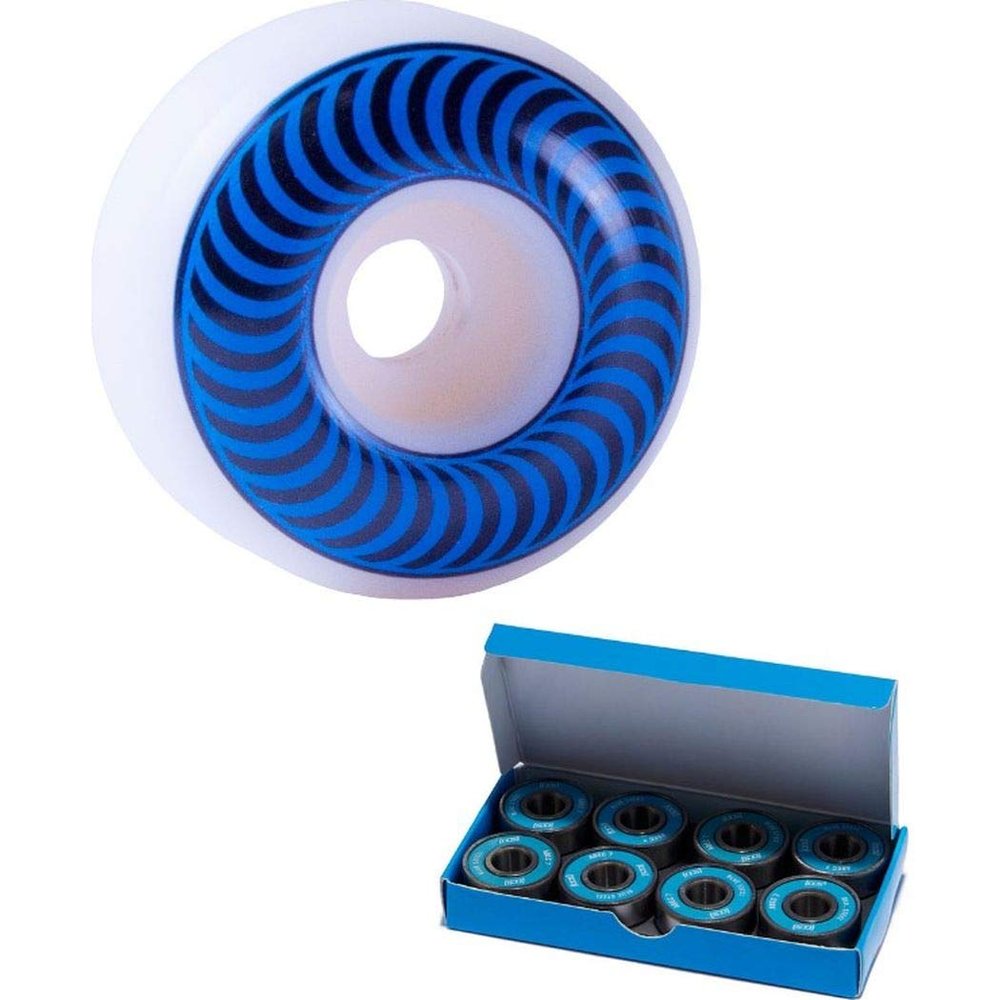 Spitfire Classics Skateboard Wheels 56mm 99a - Blue with CCS ABEC 7 Bearings