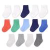 Fruit of the Loom Baby 14-Pack Grow & Fit Flex Zones Cotton Stretch Socks - Unisex, Girls, Boys (6-12 Months, Blue) view 1