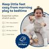 Fruit of the Loom Baby 14-Pack Grow & Fit Flex Zones Cotton Stretch Socks - Unisex, Girls, Boys (6-12 Months, Blue) view 2