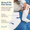 Fruit of the Loom Baby 14-Pack Grow & Fit Flex Zones Cotton Stretch Socks - Unisex, Girls, Boys (6-12 Months, Blue) view 3
