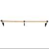 7FT Ballet Barre System with 2 Ballet Brackets 1.67" Diameter, Wall Mounted Single Solid Oak Wood, Freestanding Kids and Adults Ballet Barre for Home & Studio Stretch/Dance Bar Dance Equipment Black view 4