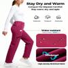 wantdo Women's Hiking Pants Waterproof Insulated Fleece Lined Winter Softshell Snow Ski Pants Outdoor Snowboard Pants Purple L view 3