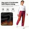 wantdo Women's Hiking Pants Waterproof Insulated Fleece Lined Winter Softshell Snow Ski Pants Outdoor Snowboard Pants Purple L view 4
