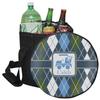 YouCustomizeIt Personalized Blue Argyle Collapsible Cooler & Seat view 1