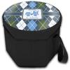 YouCustomizeIt Personalized Blue Argyle Collapsible Cooler & Seat view 2