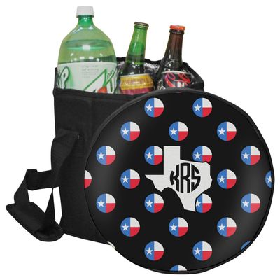 YouCustomizeIt Personalized Texas Polka Dots Collapsible Cooler & Seat