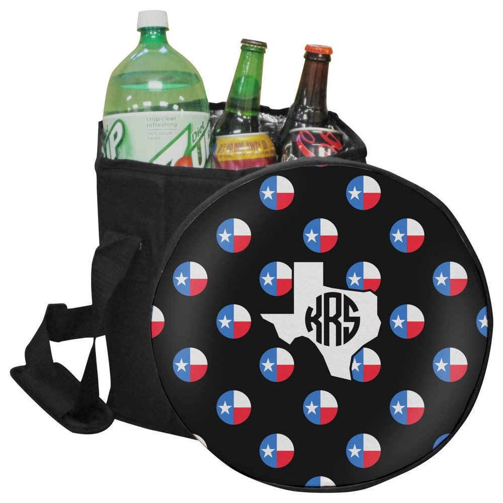 YouCustomizeIt Personalized Texas Polka Dots Collapsible Cooler & Seat