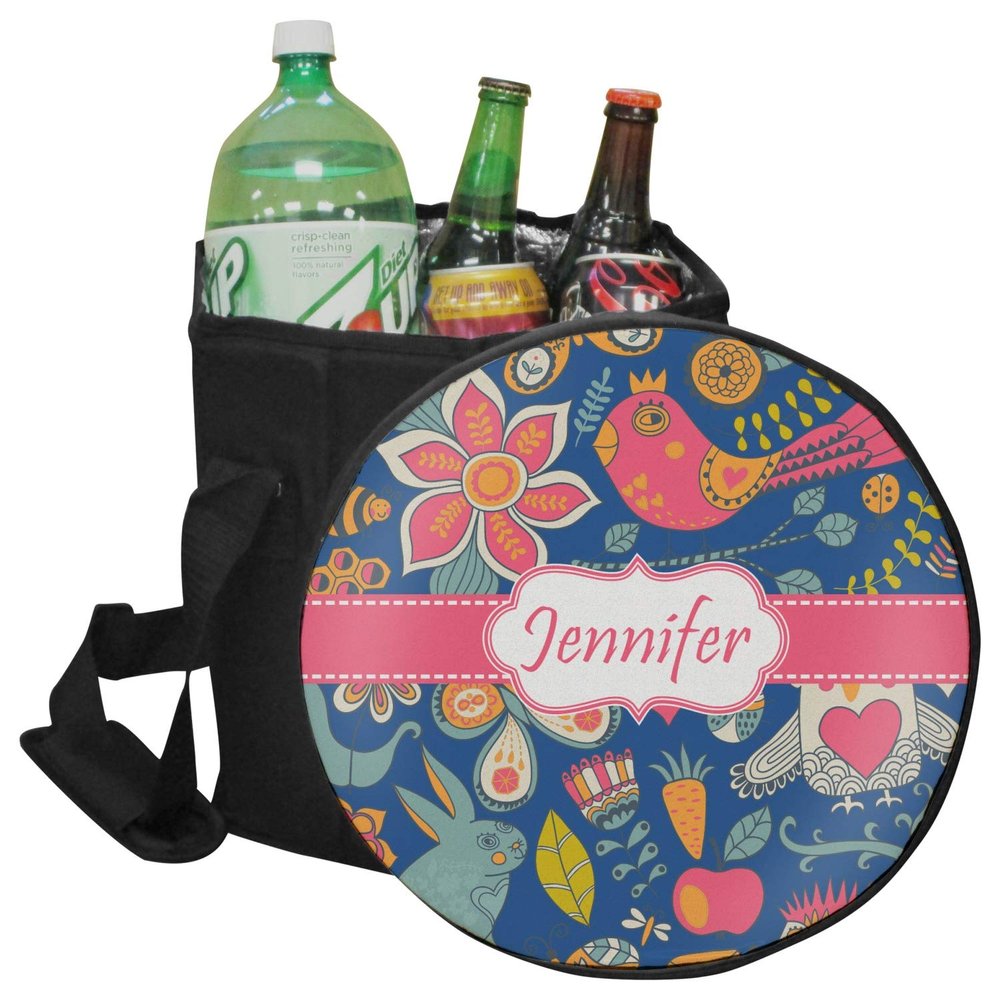 YouCustomizeIt Personalized Owl & Hedgehog Collapsible Cooler & Seat