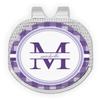 YouCustomizeIt Personalized Gingham Print Golf Ball Marker - Hat Clip - Silver view 1