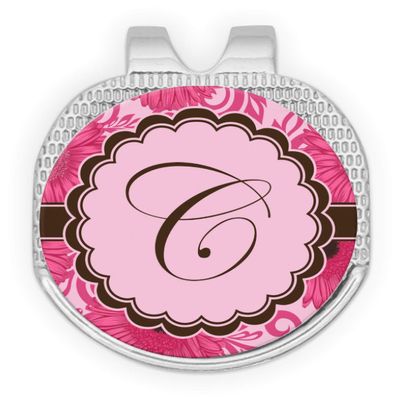 YouCustomizeIt Personalized Gerbera Daisy Golf Ball Marker - Hat Clip - Silver