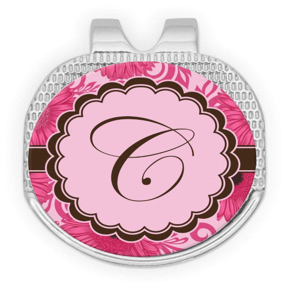 YouCustomizeIt Personalized Gerbera Daisy Golf Ball Marker - Hat Clip - Silver