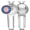 YouCustomizeIt Personalized Knitted Argyle & Skulls Golf Divot Tool & Ball Marker view 2