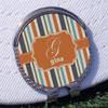 YouCustomizeIt Personalized Orange & Blue Stripes Golf Ball Marker - Hat Clip - Silver view 3