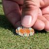 YouCustomizeIt Personalized Orange & Blue Stripes Golf Ball Marker - Hat Clip - Silver view 4