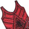 20s Flapper Gatsby Sequin Beaded Evening Cocktail Dress with Accessories Set (Medium, Wine) view 3