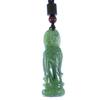 1.9" China Certified Nature Hetian Nephrite Jade Blessing Green Guanyin Necklace Pendant 7092 view 2