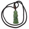 1.9" China Certified Nature Hetian Nephrite Jade Blessing Green Guanyin Necklace Pendant 7092 view 4