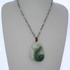 1.9" China Certified Grade A Nature Hisui Jadeite Jade Wealth Double Fish and Ruyi Necklace Pendants view 1