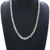 21" China Certified Nature Hetian Nephrite Jade Women's White Round Beads Necklace view 1